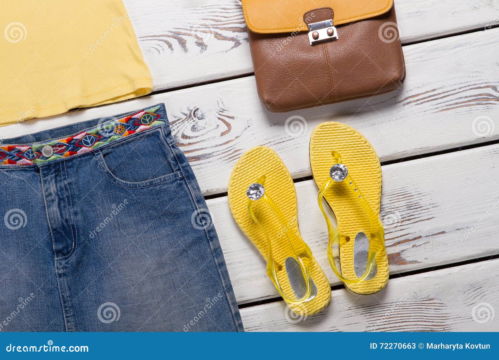 Girl Skirt Flip Flops Stock Photos and Pictures - 351 Images