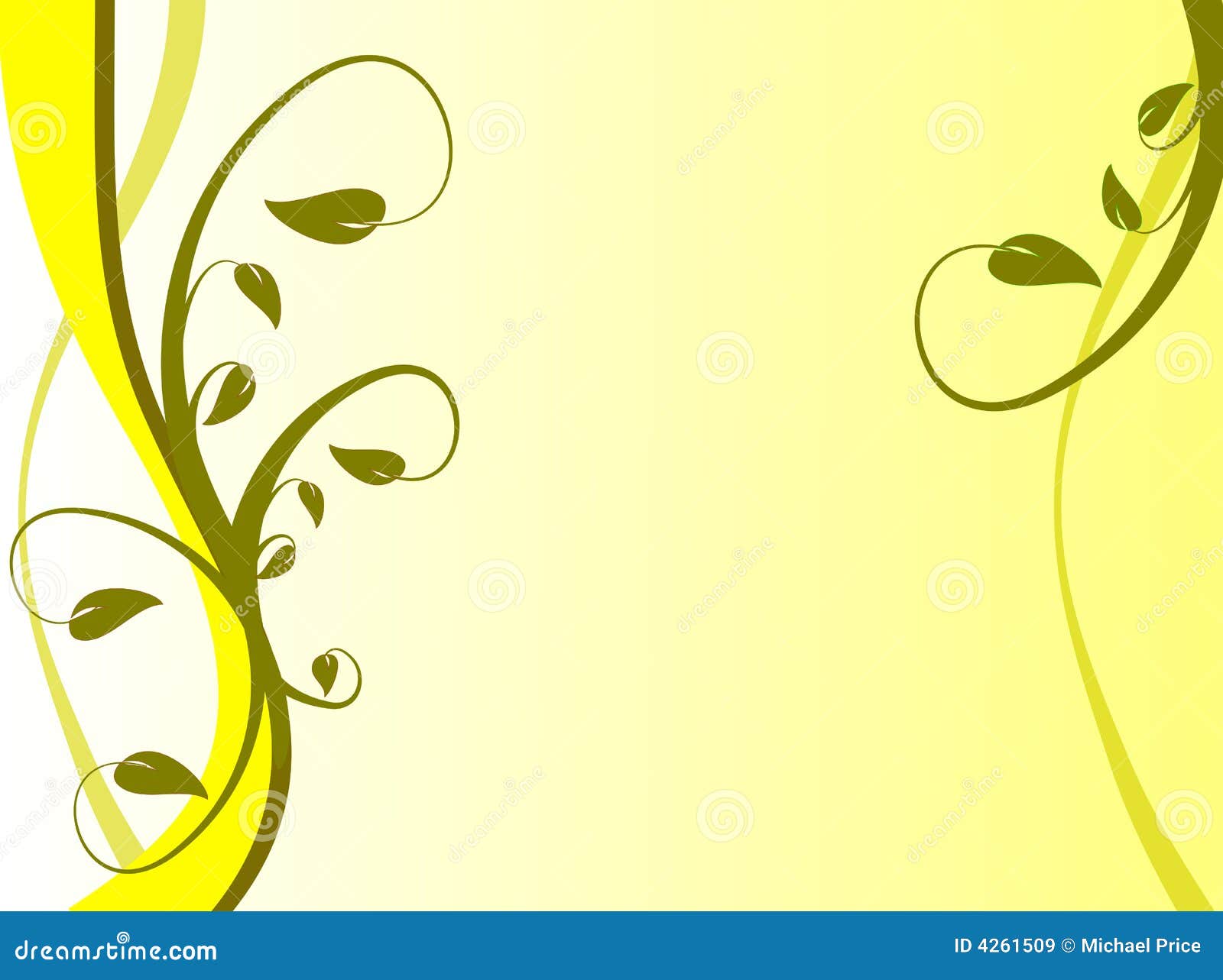 Yellow floral Background stock vector. Illustration of leaf - 4261509