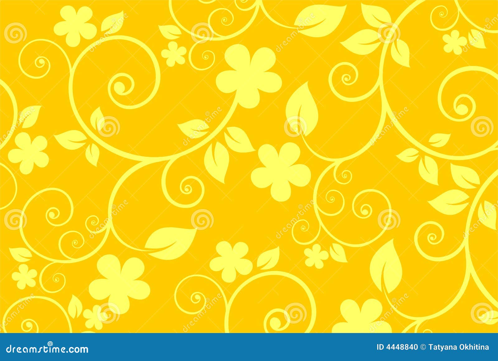 Yellow Flower Background Stock Vector Illustration Of Decorative 4448840