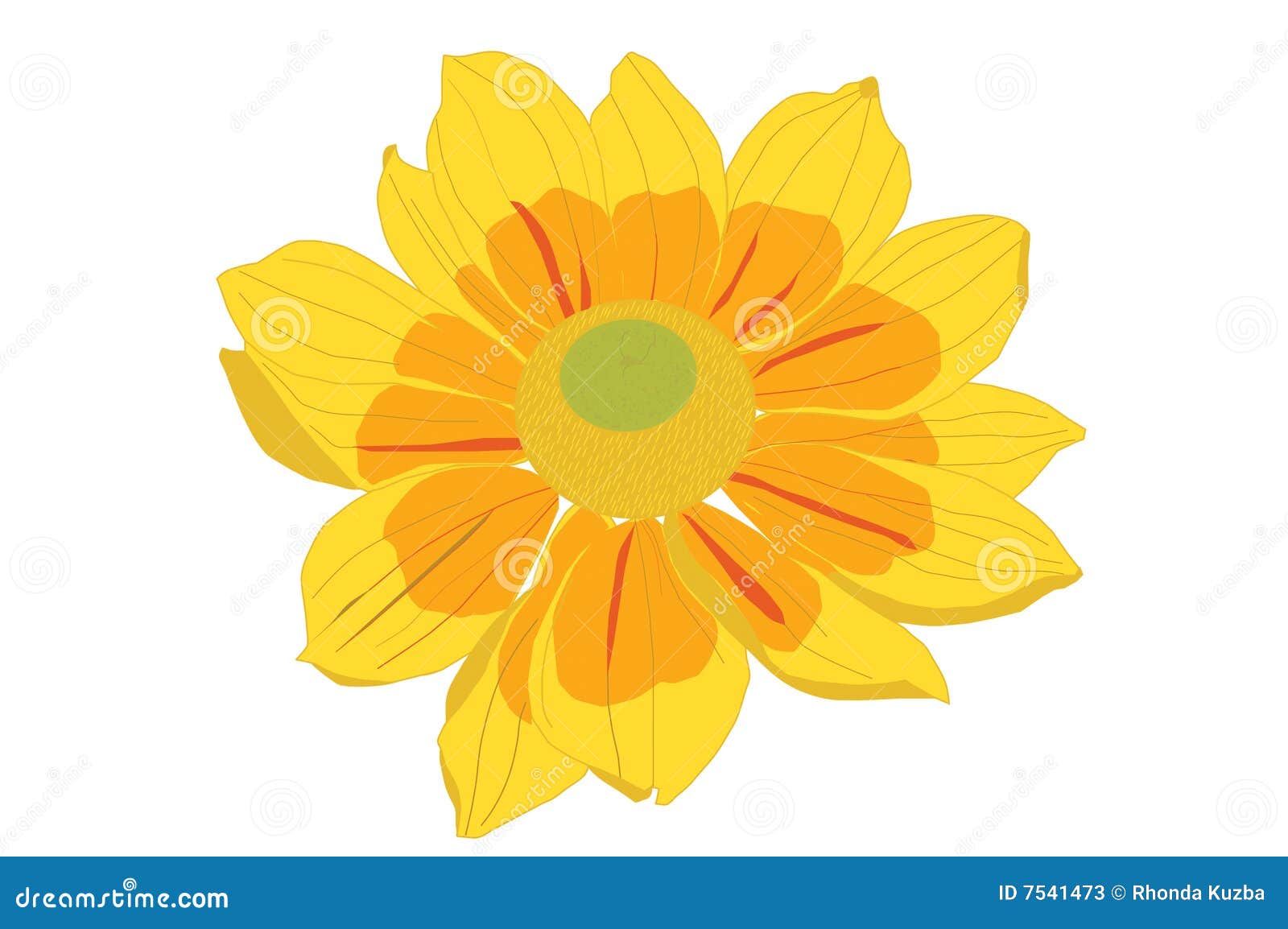 clip art yellow flower