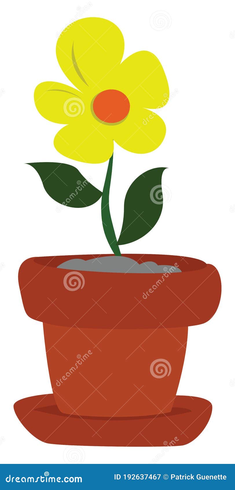 Yellow Flower, Illustration, Vector Stock Vector - Illustration of ...