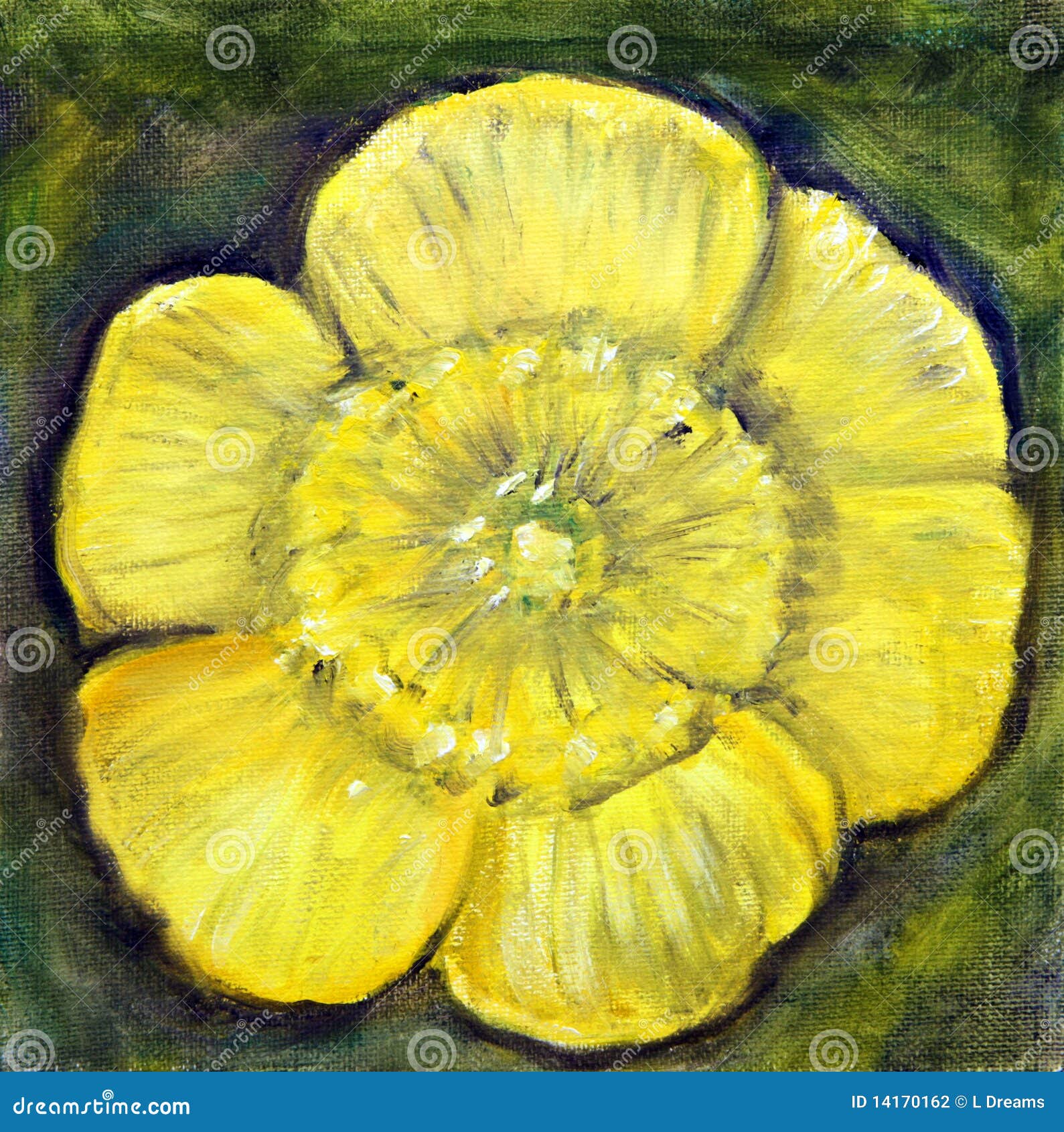 Yellow Flower Painting stock illustration. Illustration of fine 14170162