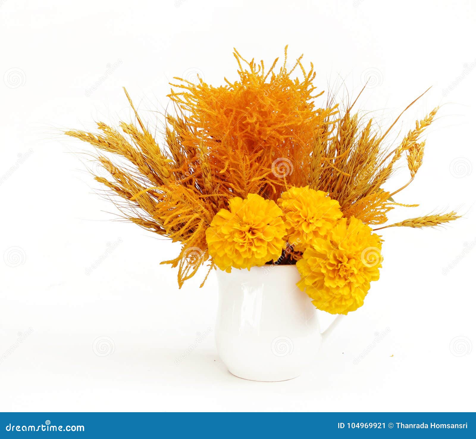 Yellow Flower in a White Vase Stock Image Image of home, nature