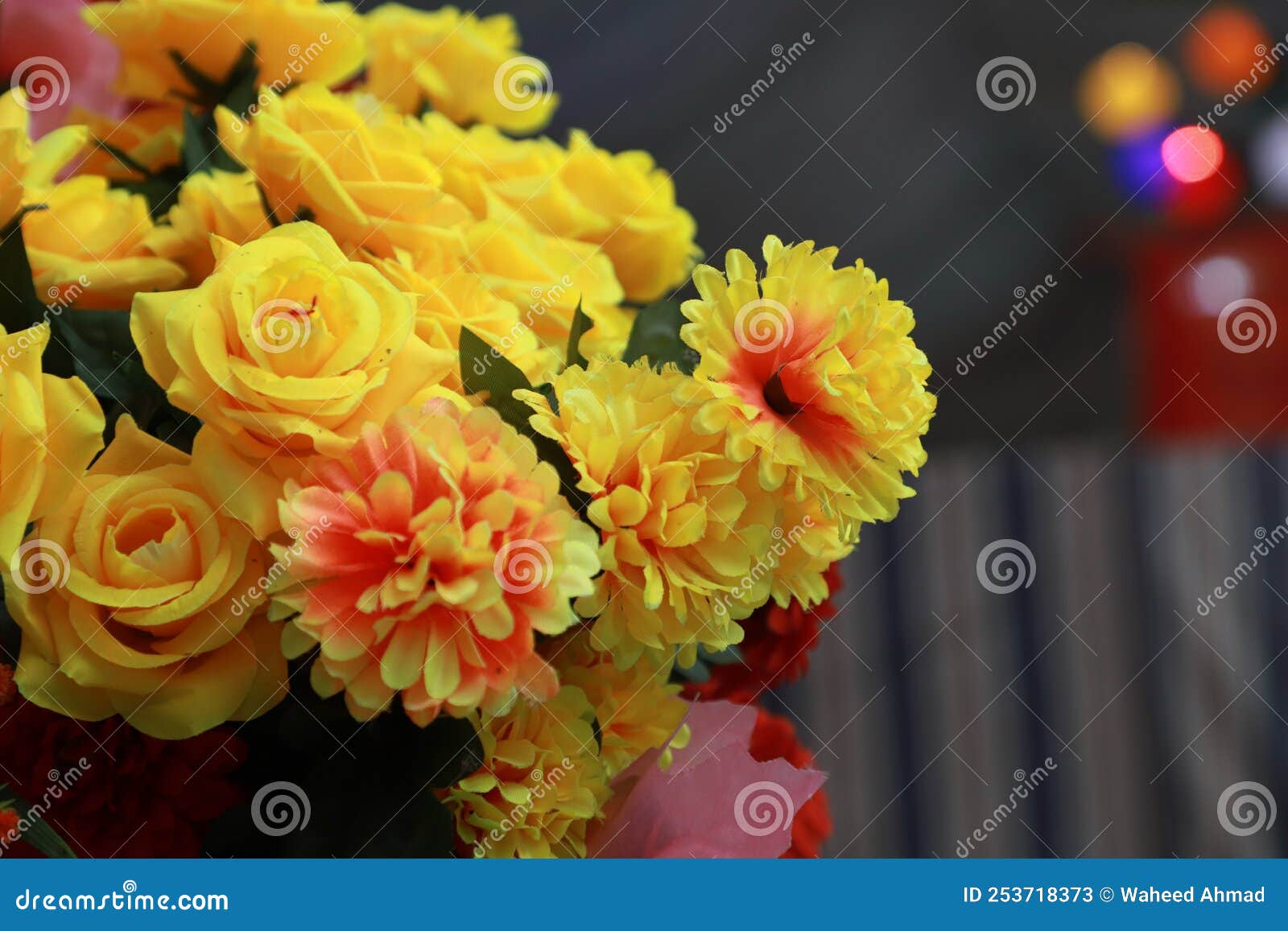 Yellow Flowers Decor in the Mehndi Stock Image Image of centrepiece