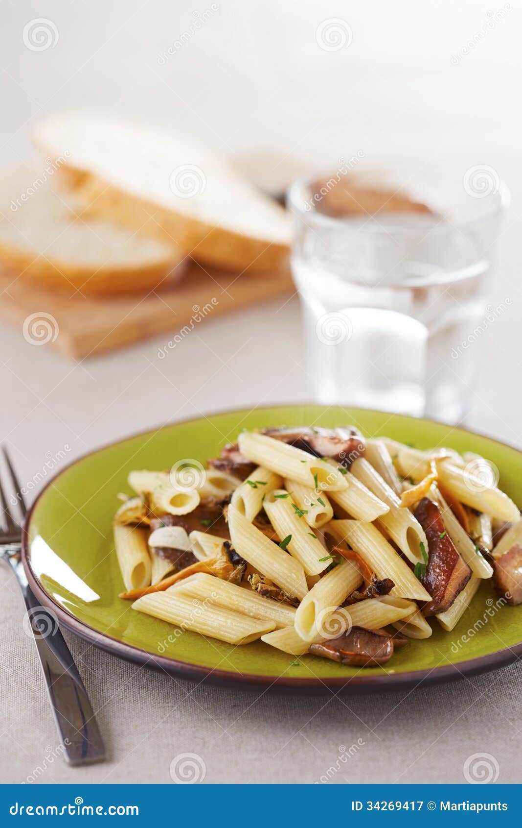 Yellow Foot and Red Pine Mushroom Pasta Stock Image Image of autumn