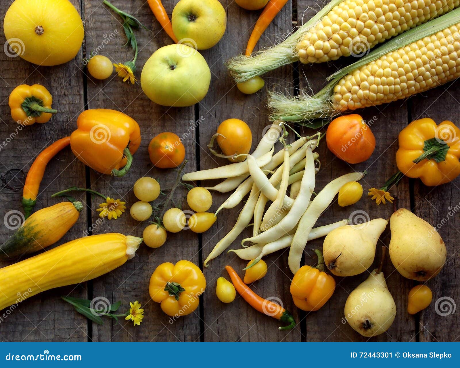 Yellow Fruits And Vegetables Stock Image - Image of zucchini, corn ...