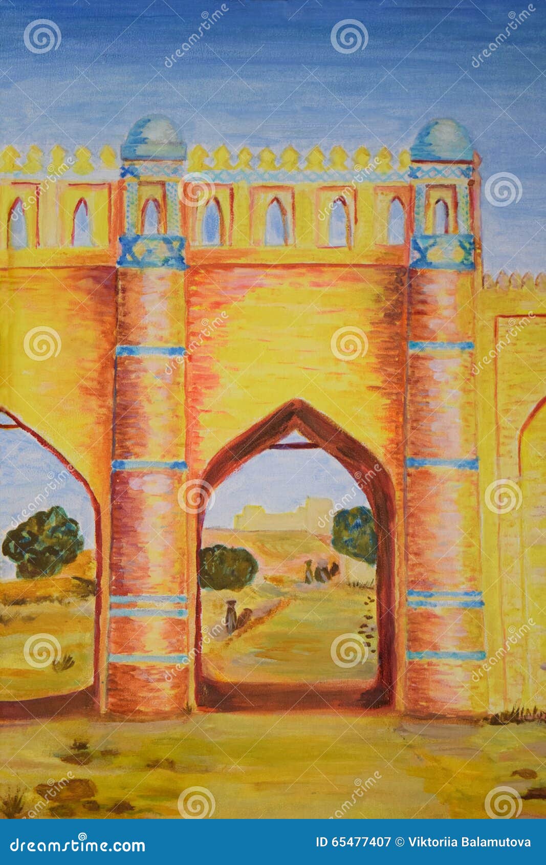 Yellow gate stock illustration. Illustration of gate 65477407