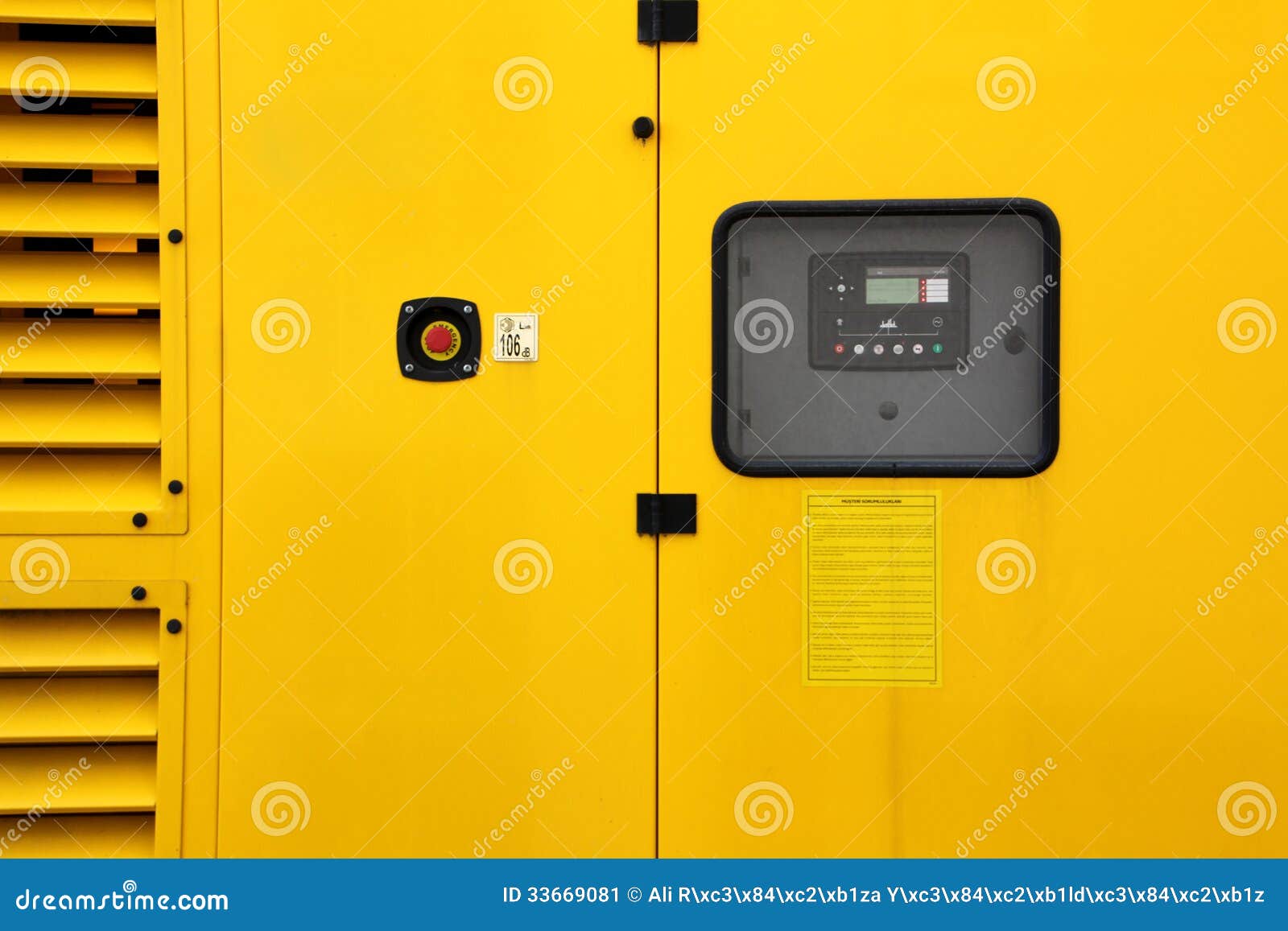 Yellow generator stock image. Image of activity, electric 33669081