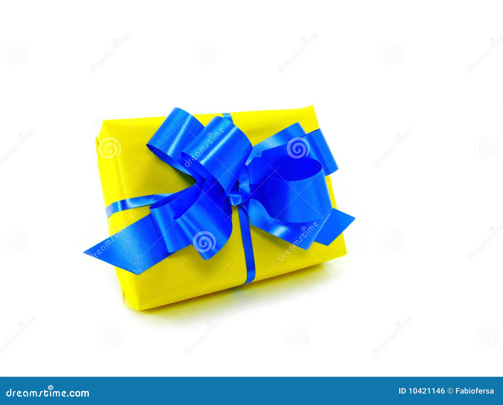 Yellow gift box stock photo. Image of yellow, isolated 10421146
