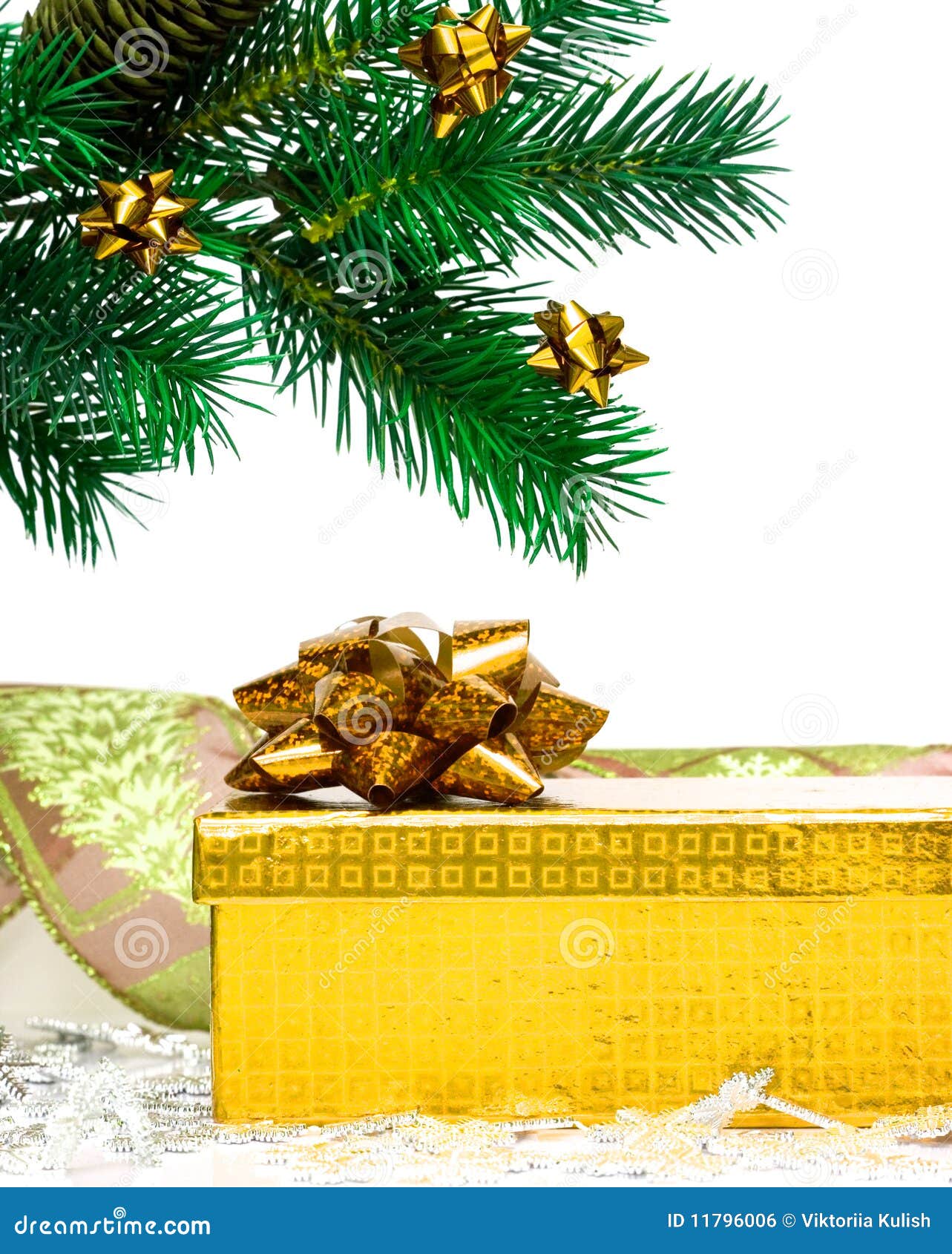 Yellow gift box stock photo. Image of present, december 11796006