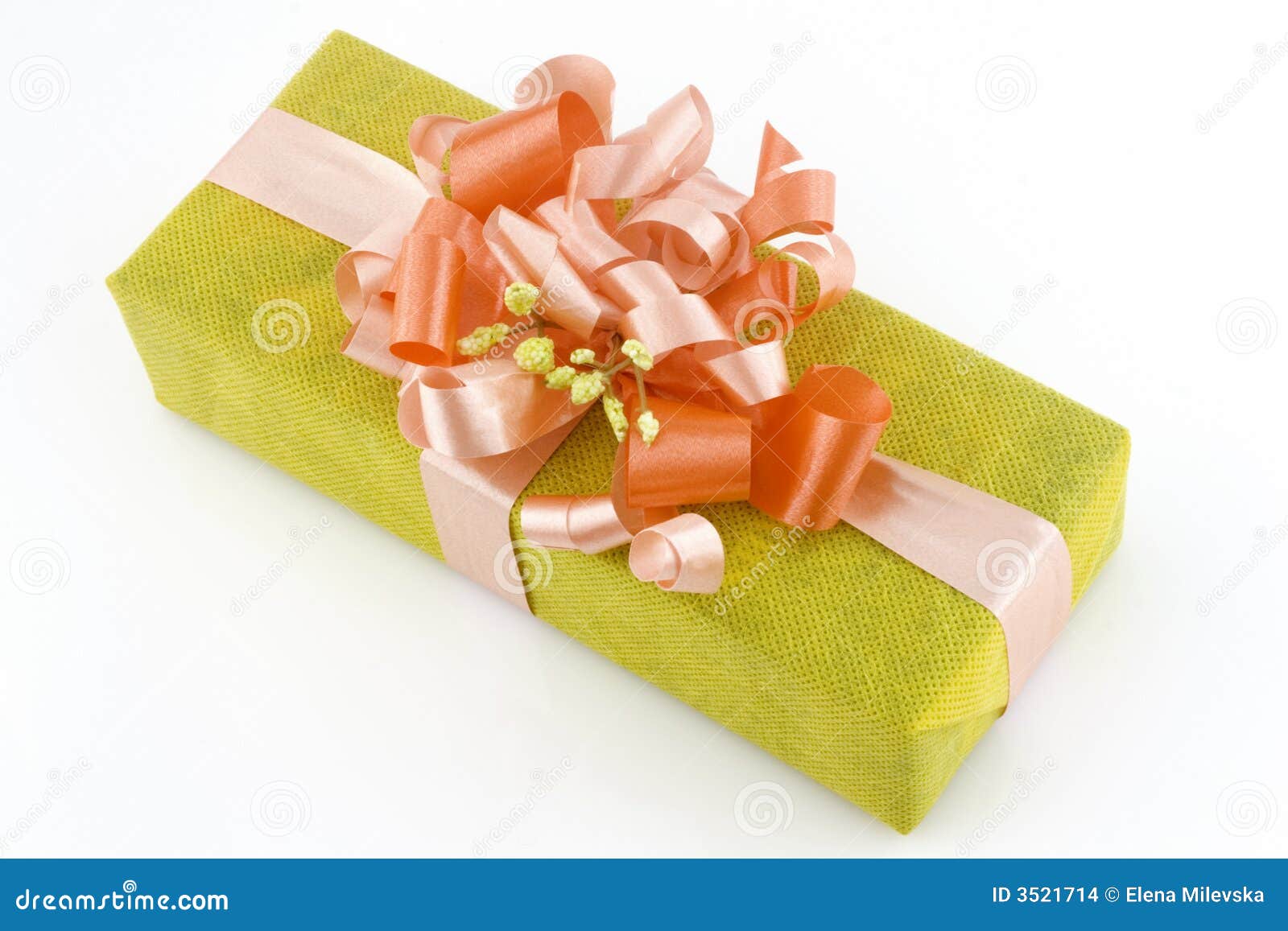Yellow gift box stock photo. Image of birthday, greetings 3521714