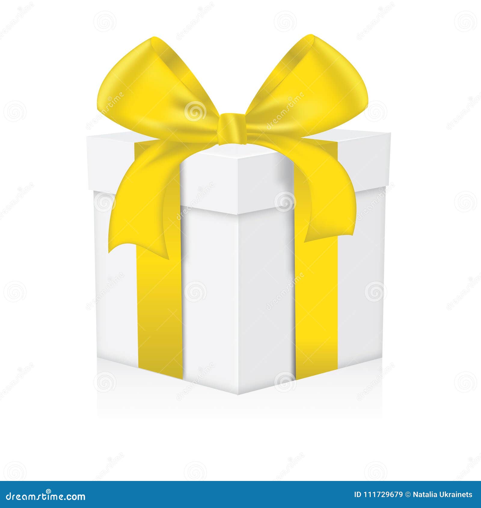 Yellow gift box stock vector. Illustration of celebration 111729679