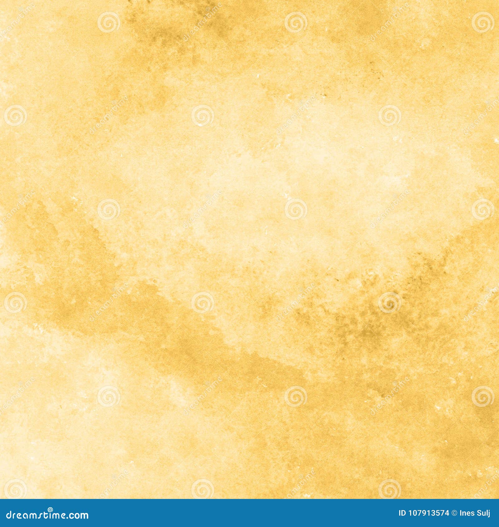 yellow gold watercolor texture background, hand painted