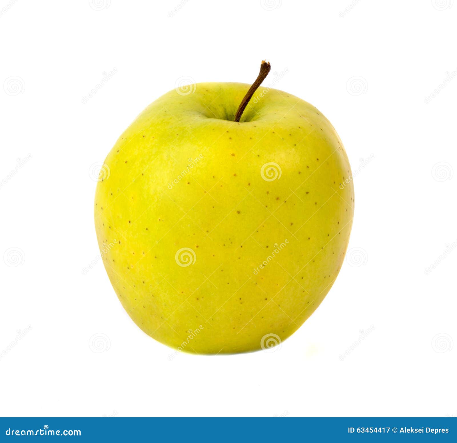 Yellow green apple stock image. Image of closeup, nutrition 63454417