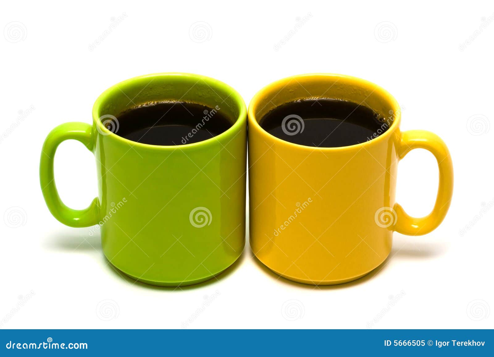 Yellow and Green Mug from Coffee Stock Image Image of relaxing