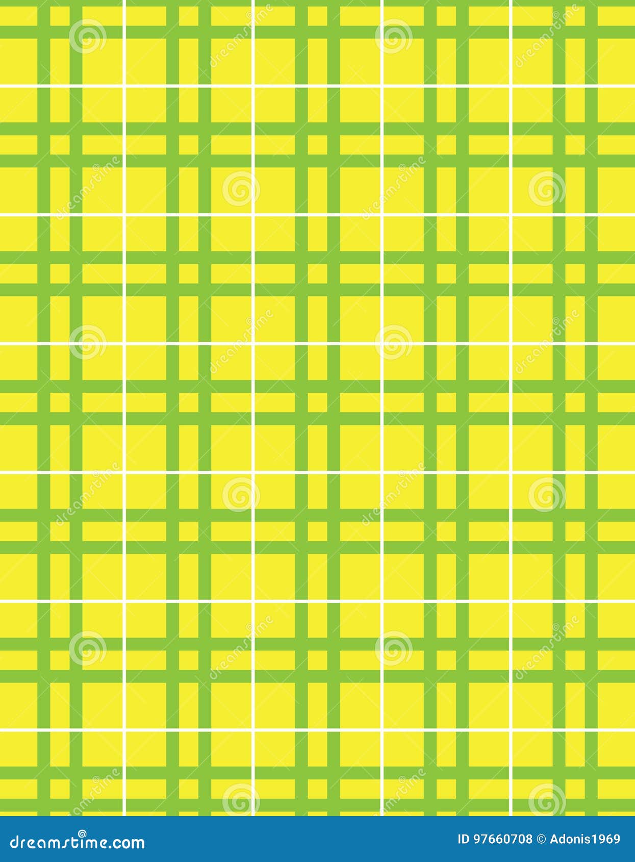 Yellow and Green Plaid Fabric Stock Vector Illustration of drawing