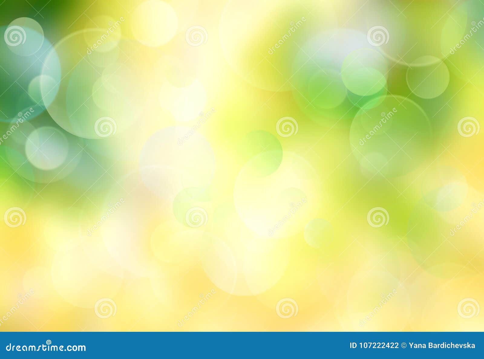 Yellow Green Spring Blurred Background. Stock Illustration - Illustration  of green, foliage: 107222422