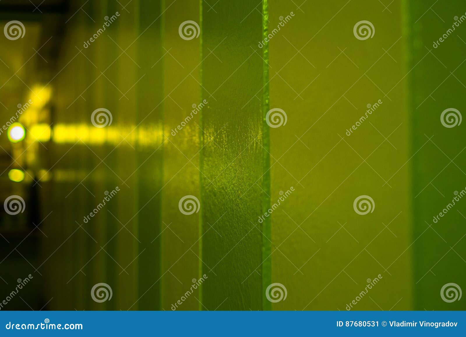 Yellow Green Wall with Lights Stock Image Image of black, concrete