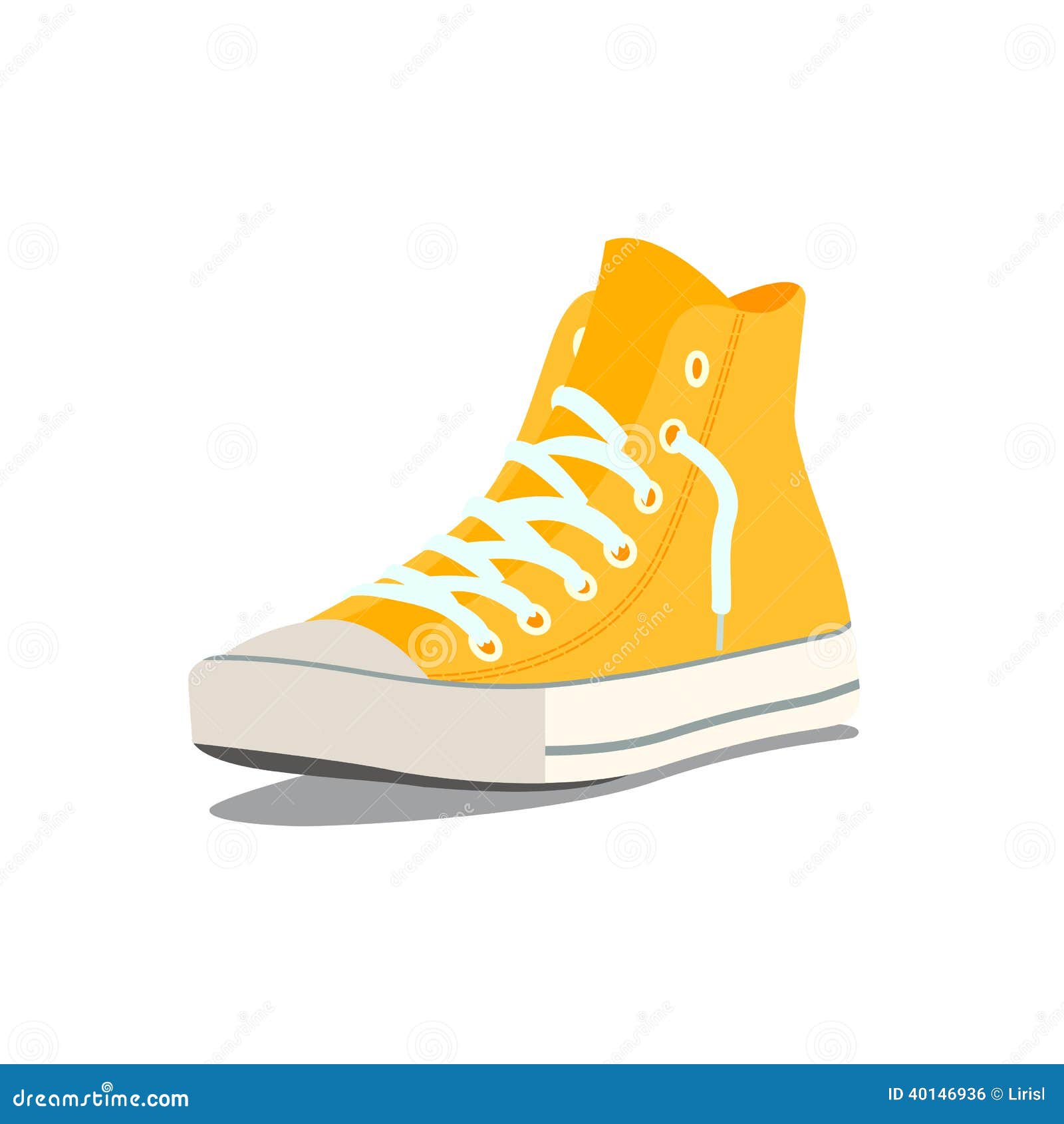 Yellow gumshoe stock vector. Illustration of shoes, isolated - 40146936