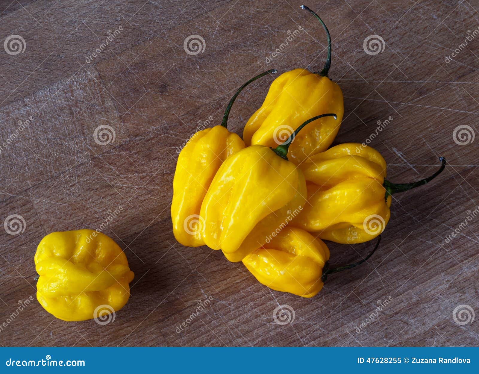 yellow habanero peppers