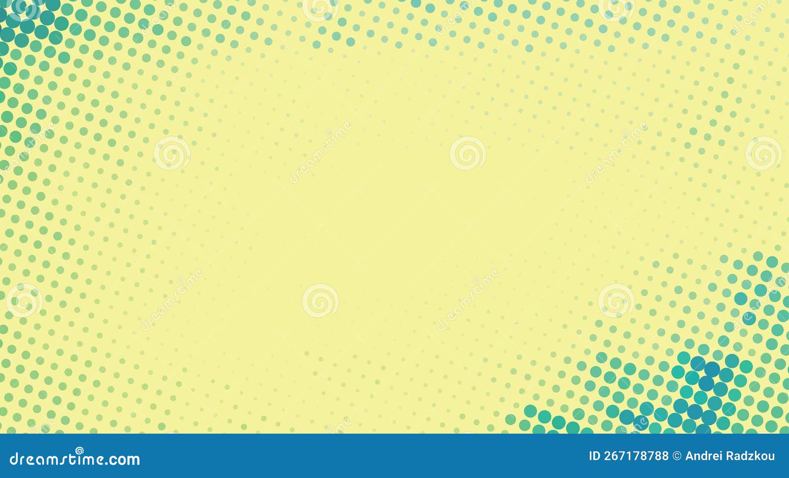 yellow halftone background with bluish green dots. simple  pattern
