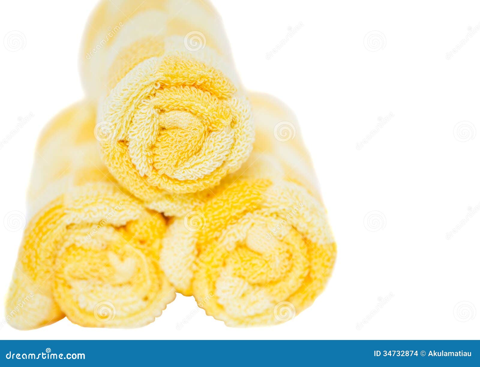 Yellow Hand Towels V stock photo. Image of cotton, woven 34732874
