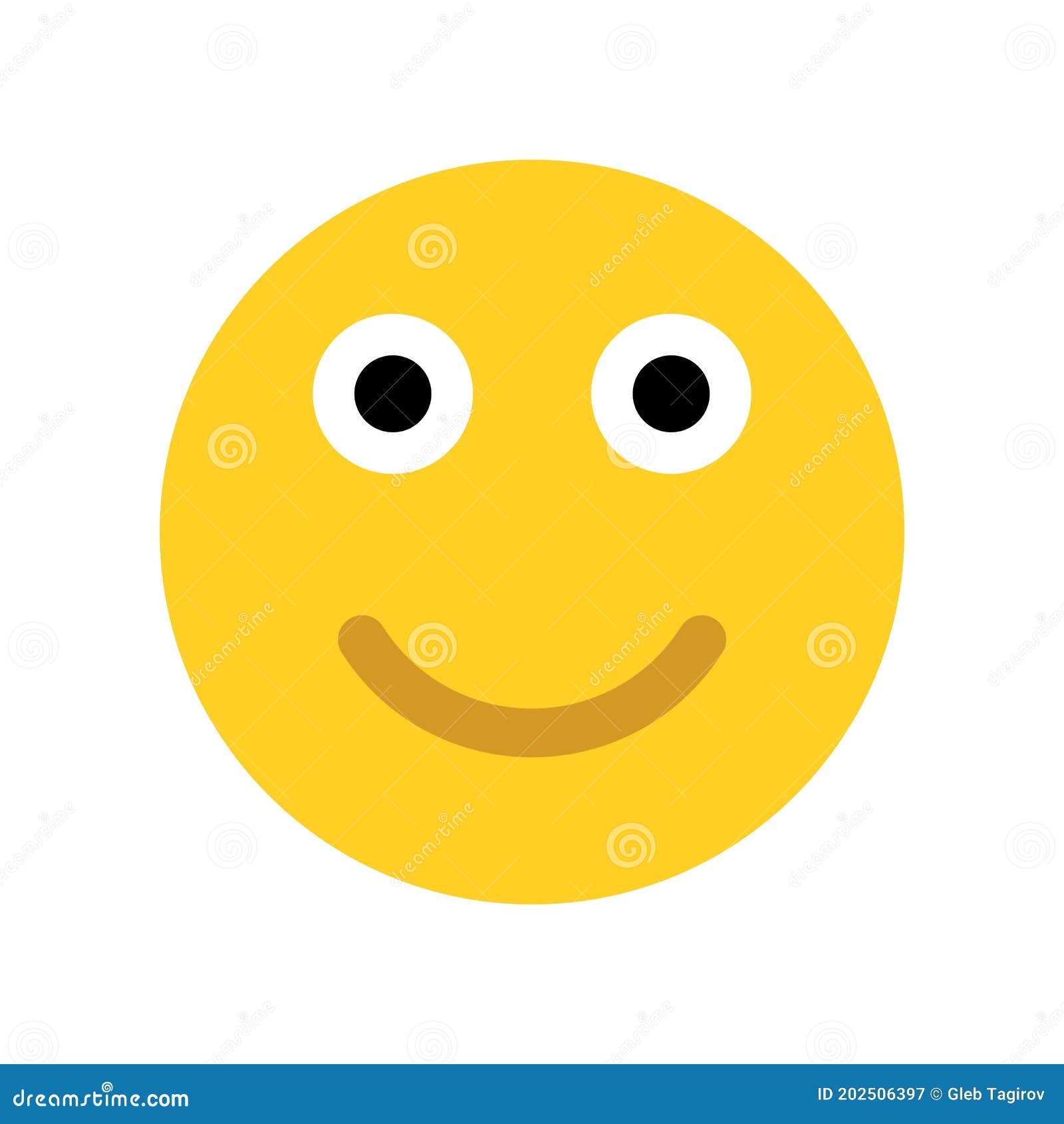 Yellow Happy Face. Emoji Face Stock Illustration Illustration of