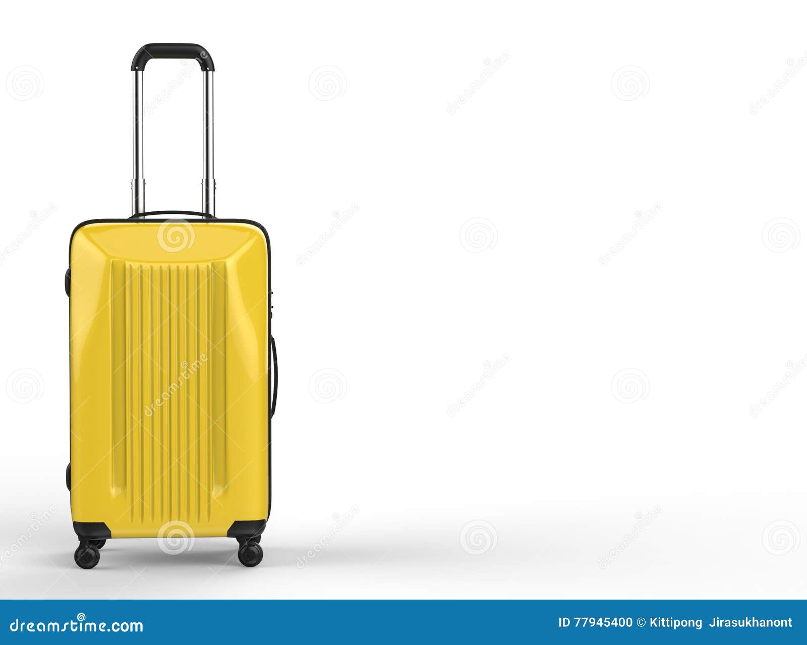 Yellow hard case luggage stock illustration. Illustration of vacation ...