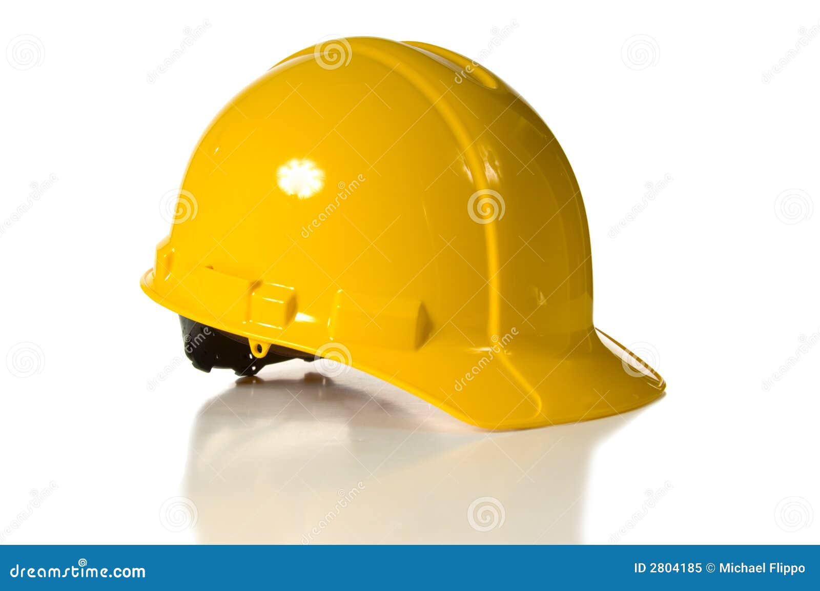 Yellow Hard hat stock image. Image of reflection, head 2804185