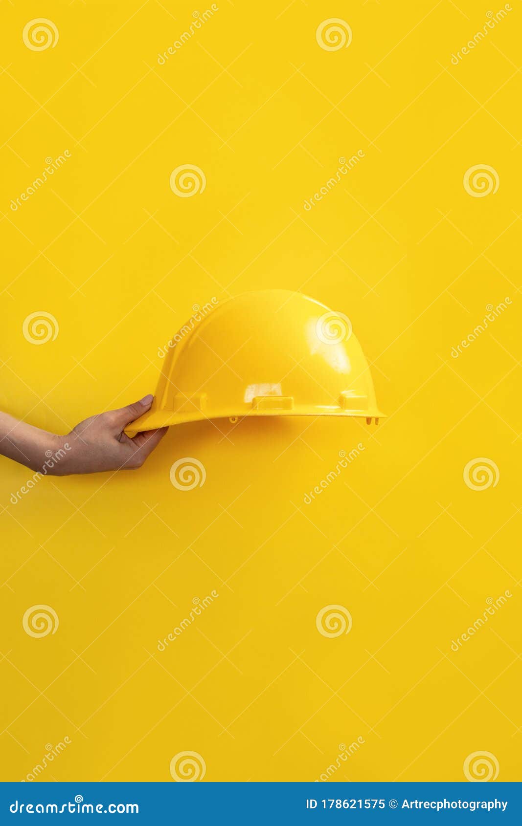 Yellow Hard Hat for Construction Worker Stock Image Image of bright