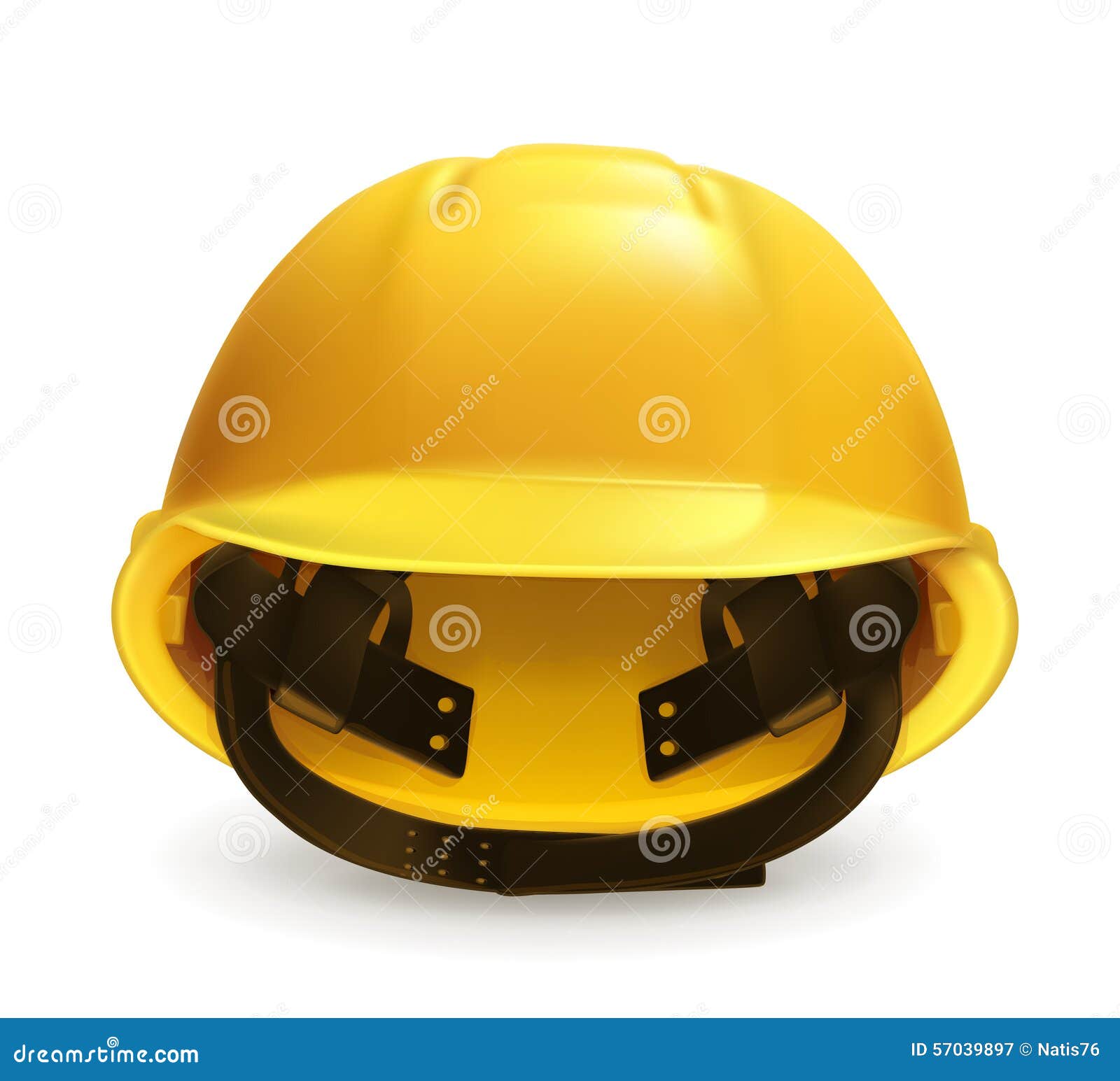 Yellow Hard Hat Vector Icon Stock Vector - Illustration of icon