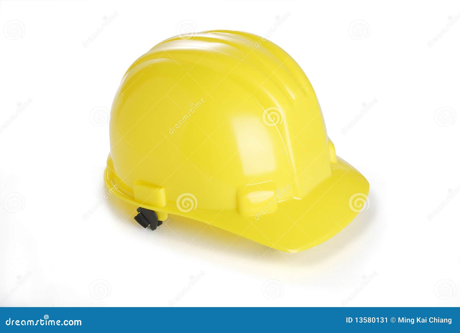 Yellow Hard plastic hat stock image. Image of hardhat 13580131