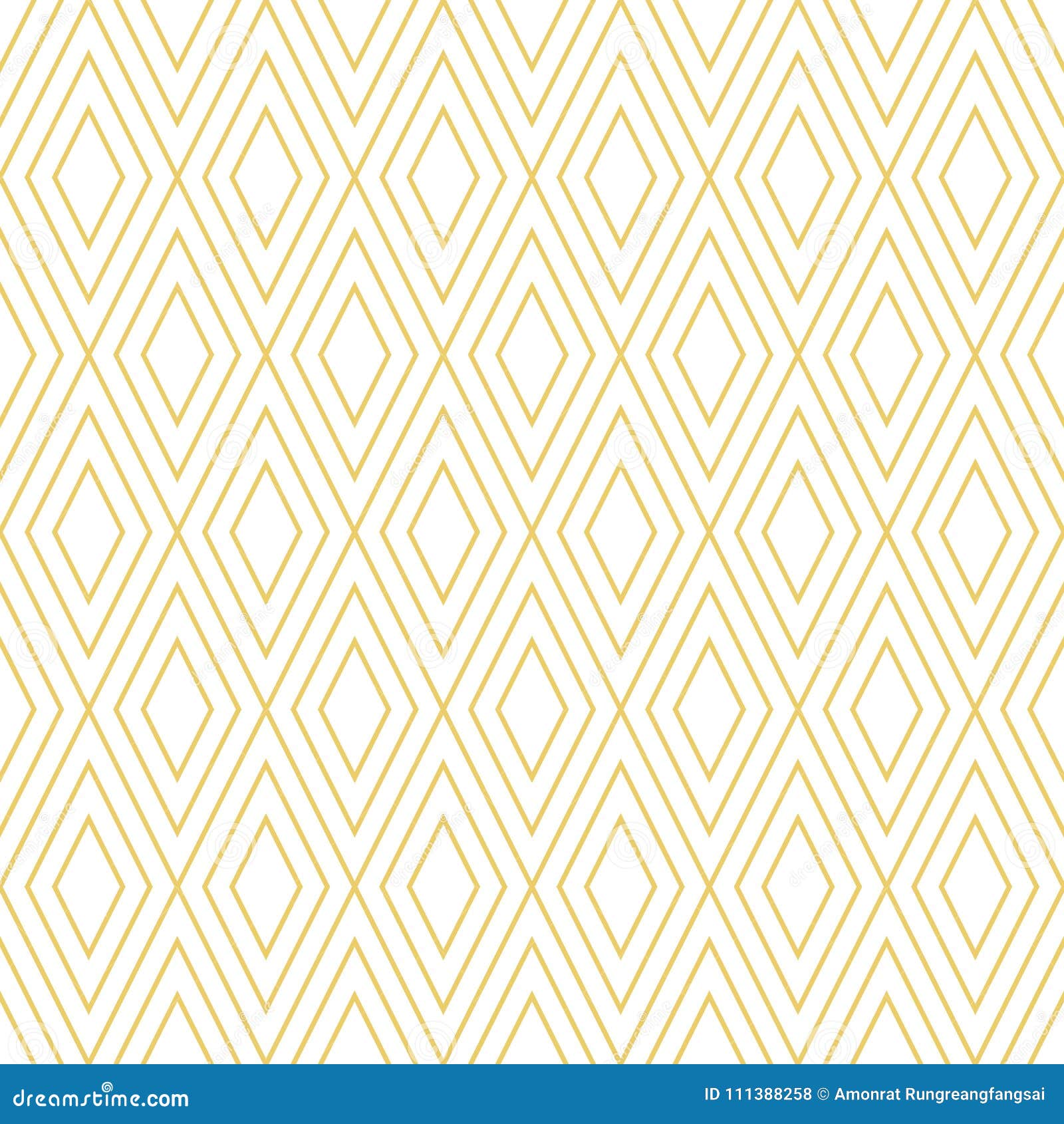 Yellow Harlequin Geometric Seamless Pattern Background Stock Vector