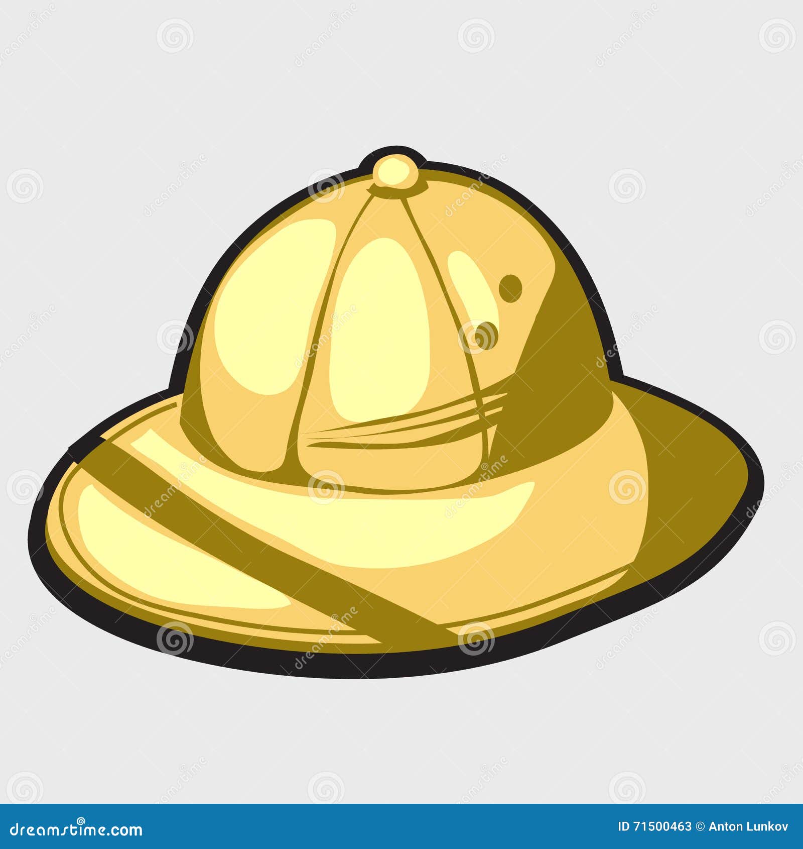 Yellow Hat of African Hunter Stock Vector Illustration of garment