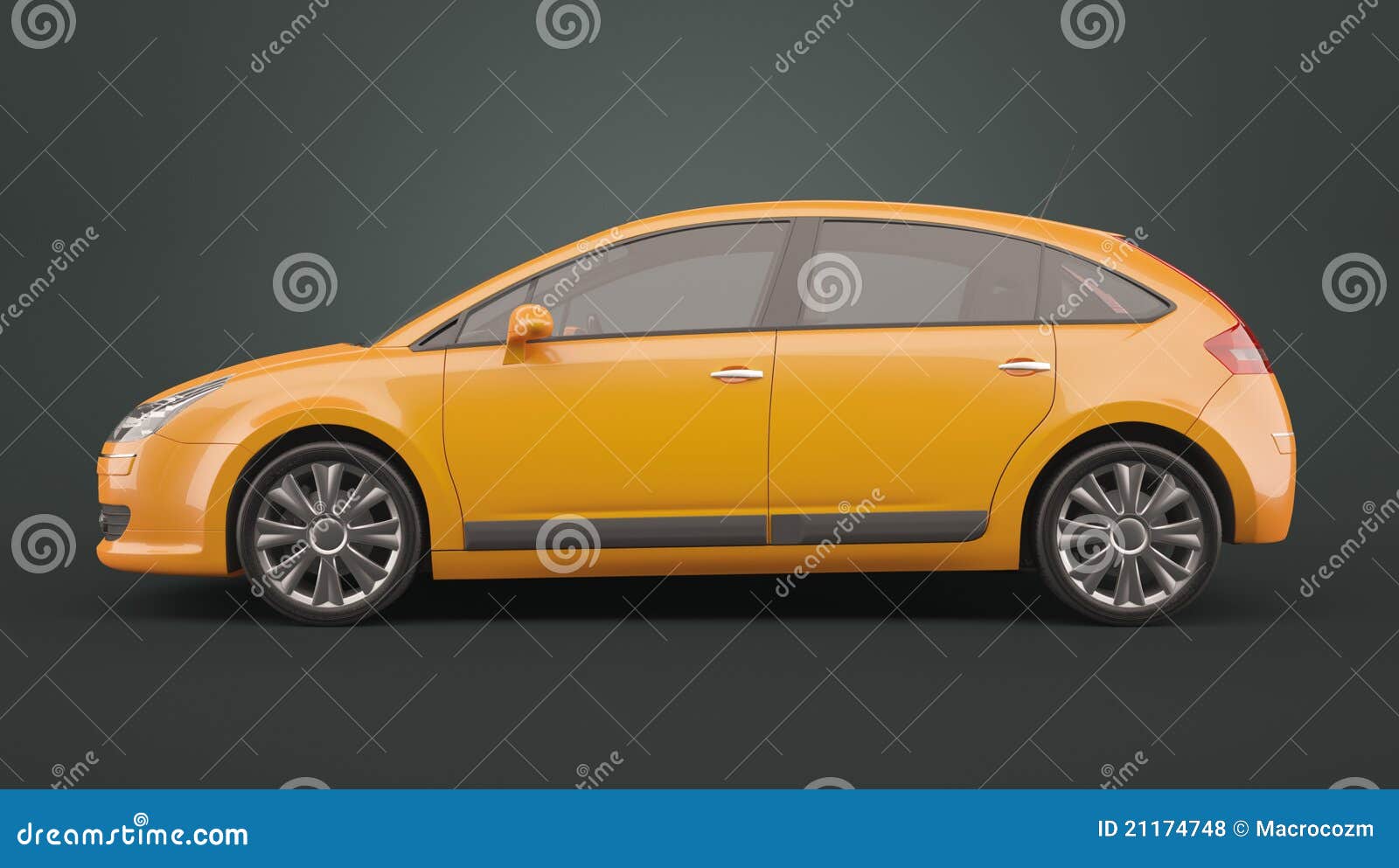 Yellow hatchback car stock photo. Image of hybrid, vehicle 21174748