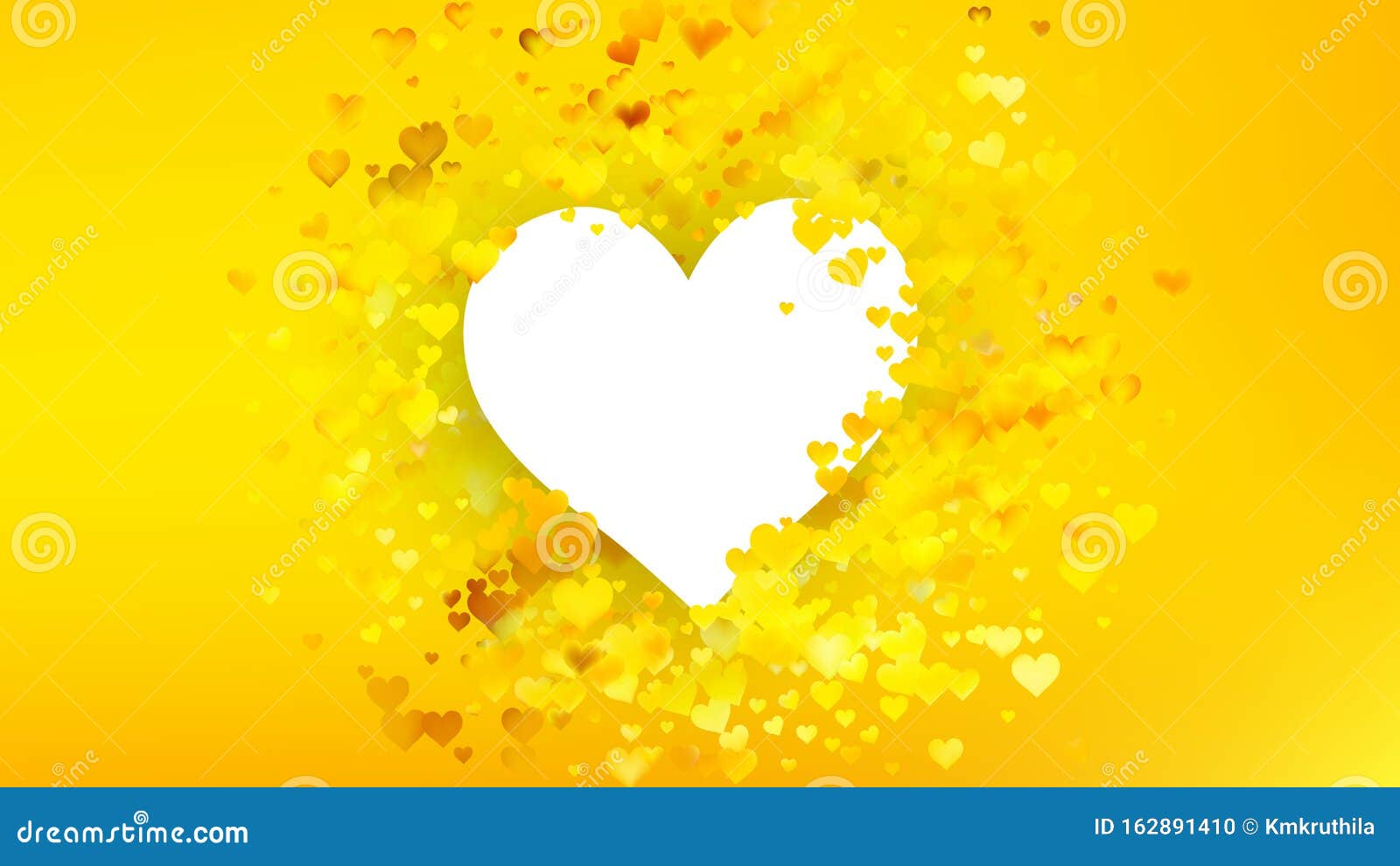 Yellow Heart Wallpaper Background Illustration Stock Vector - Illustration  of february, wedding: 162891410