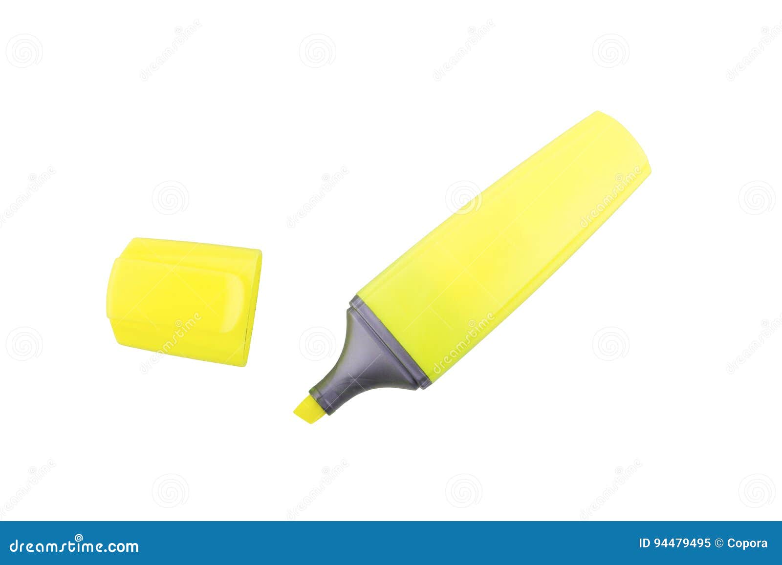 yellow highlighter over a white background