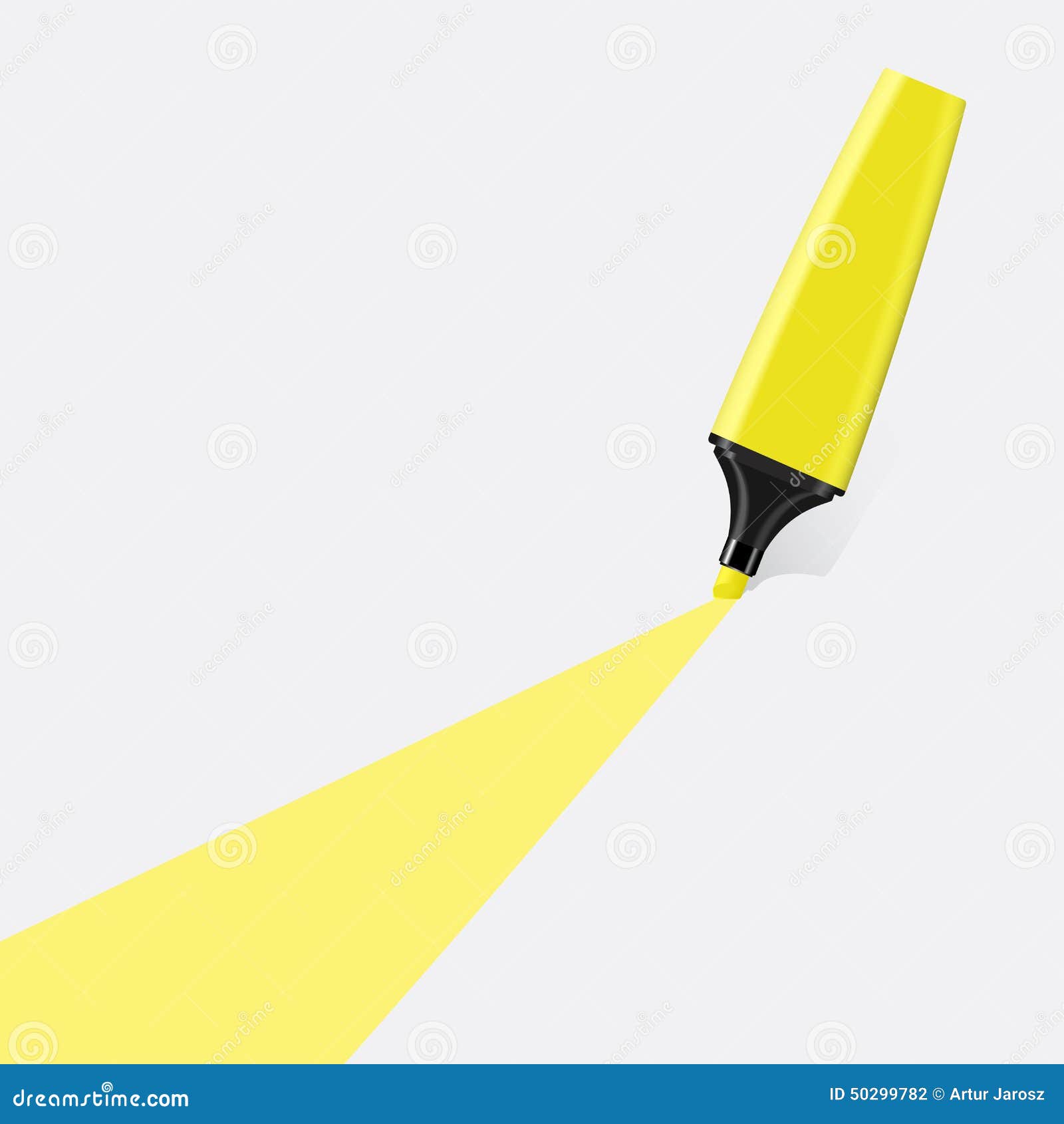 Yellow highlighter vector. stock vector. Illustration of choose - 50299782