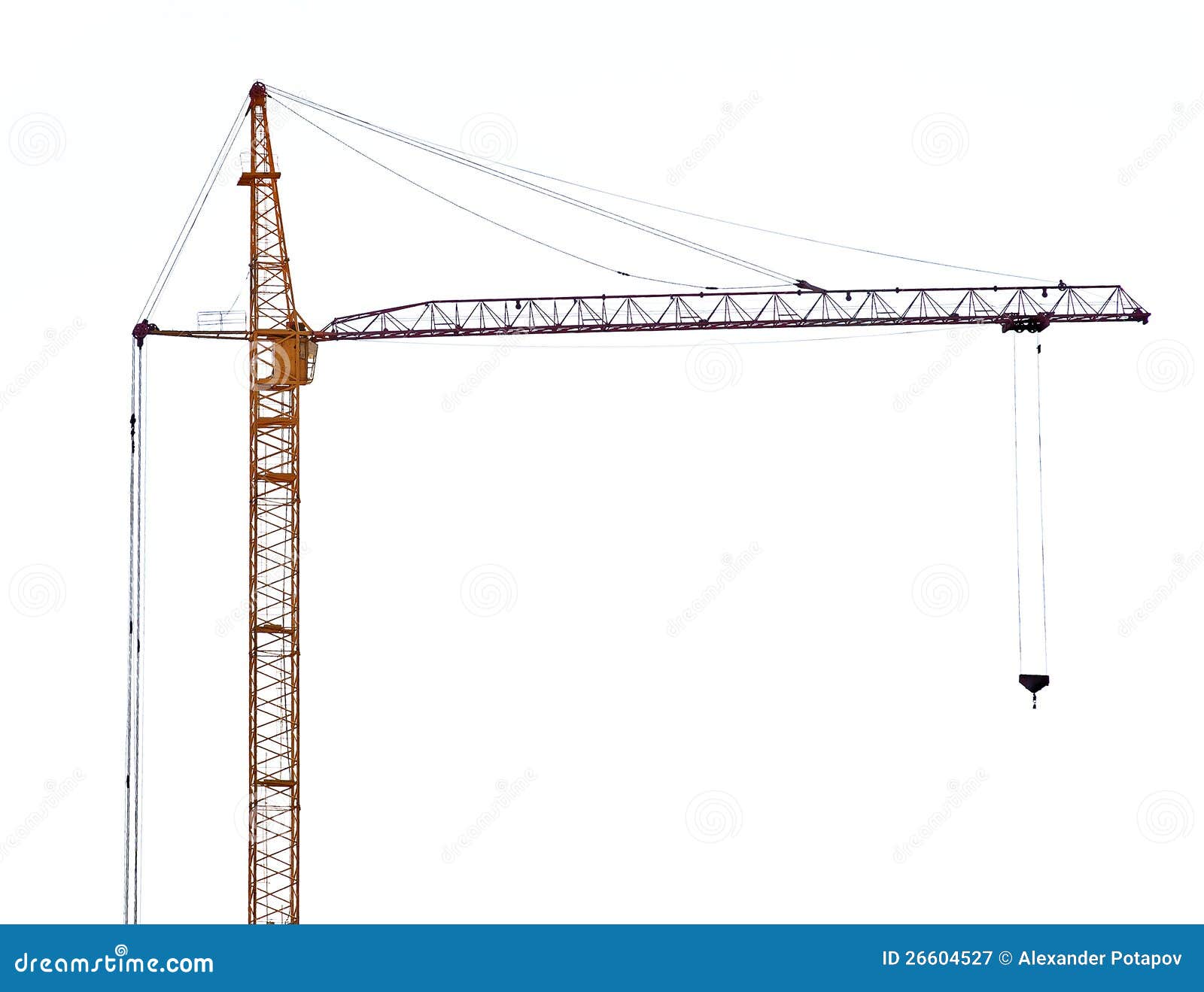 yellow hoisting crane with dark boom
