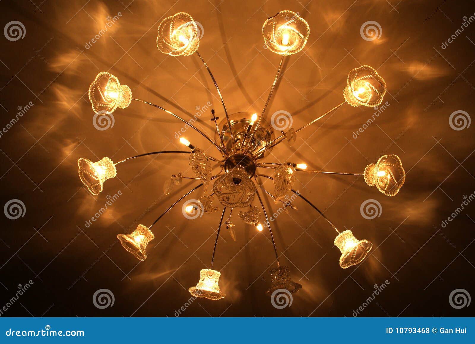 Yellow Hotel Lights on the Ceiling Stock Photo - Image of expensive ...