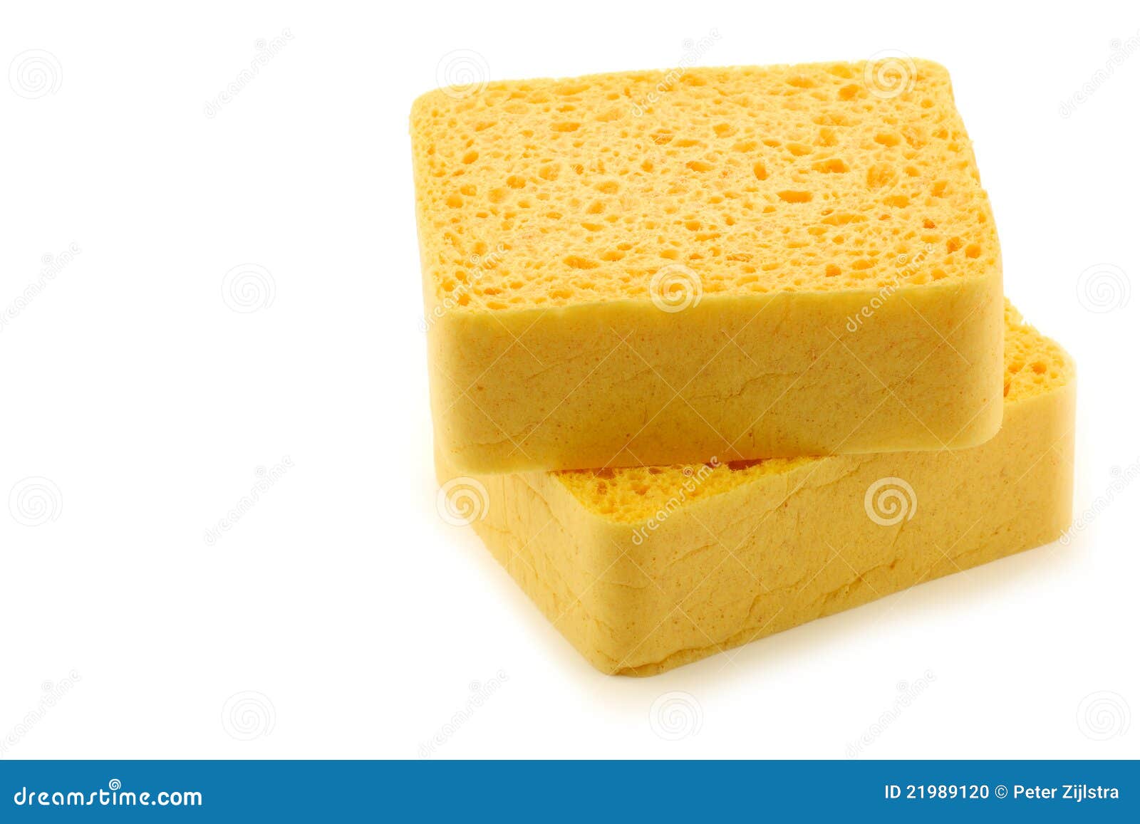 Yellow household sponges stock photo. Image of cleansing 21989120
