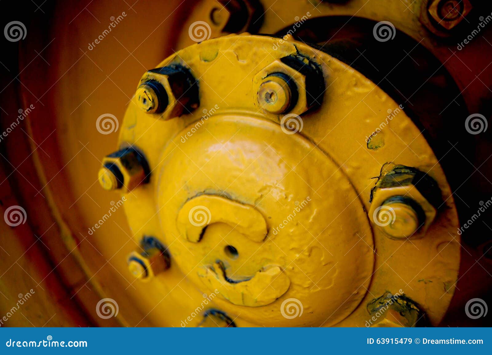 Yellow Hubcap stock image. Image of transportation, grease 63915479