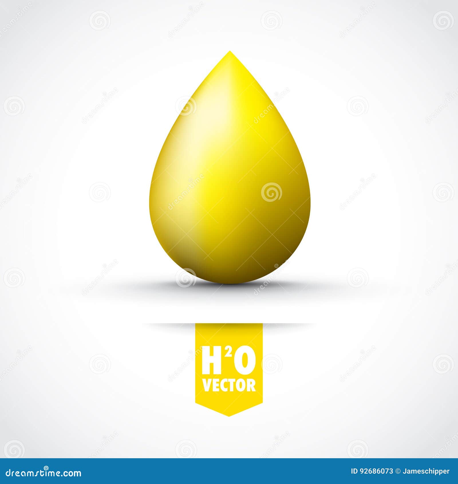 Yellow ink droplet stock vector. Illustration of laboratory 92686073