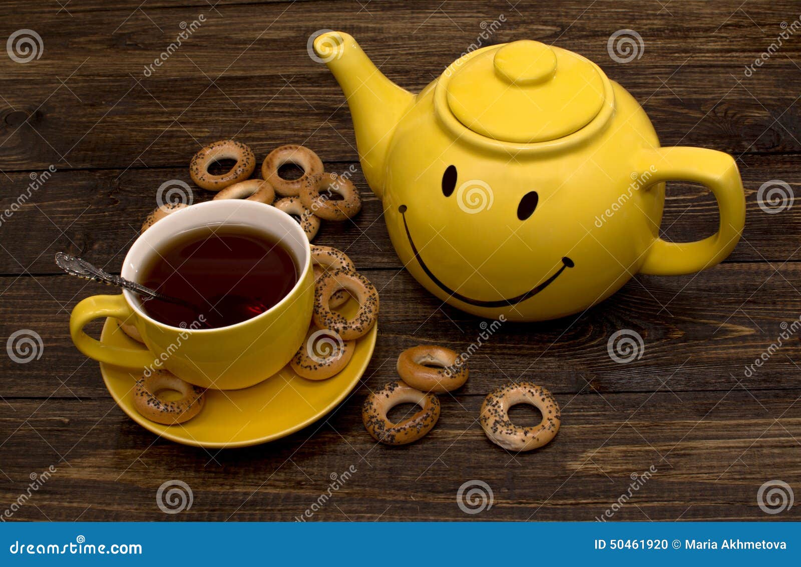 Yellow kettle and cup stock photo. Image of emotions 50461920