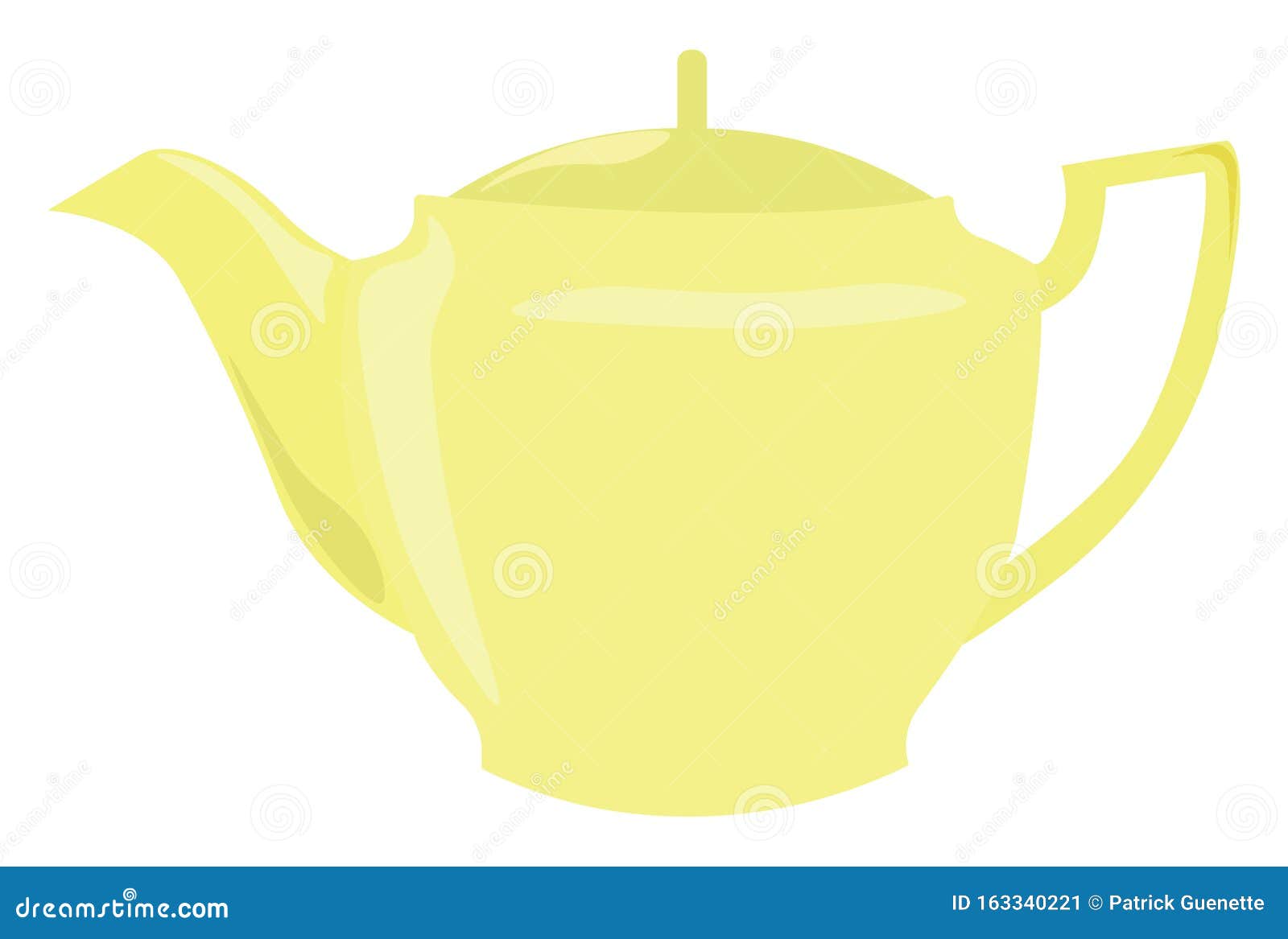 Yellow Kettle, Illustration, Vector Stock Illustration Illustration