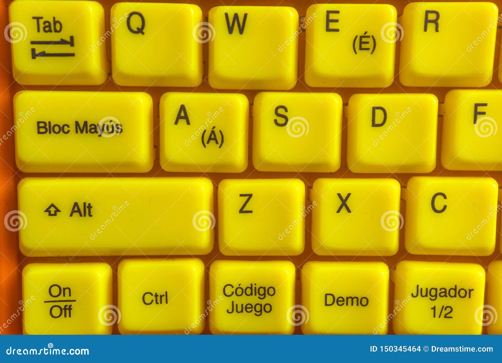 yellow keyboard computer