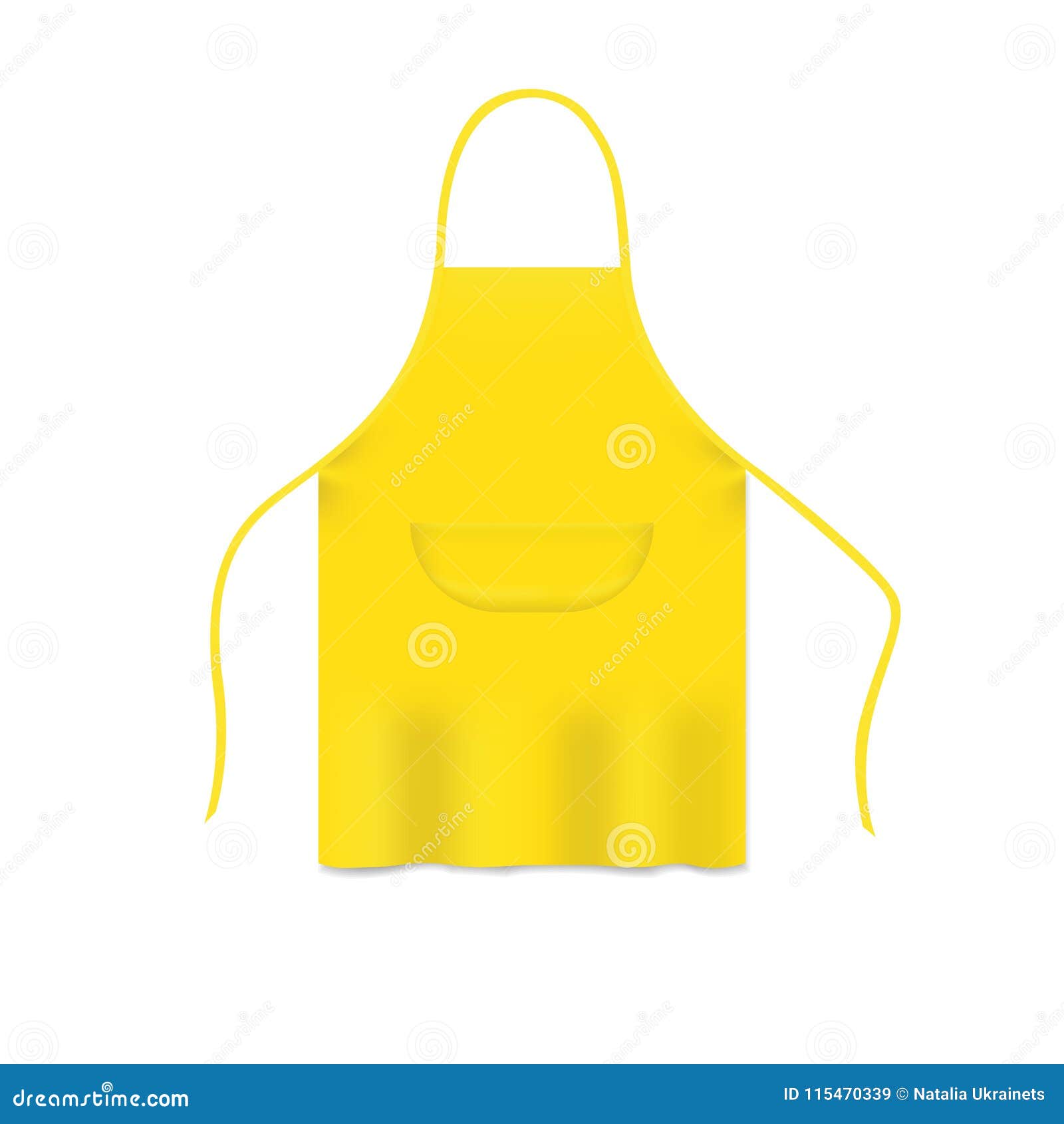 Yellow kitchen apron stock vector. Illustration of background 115470339