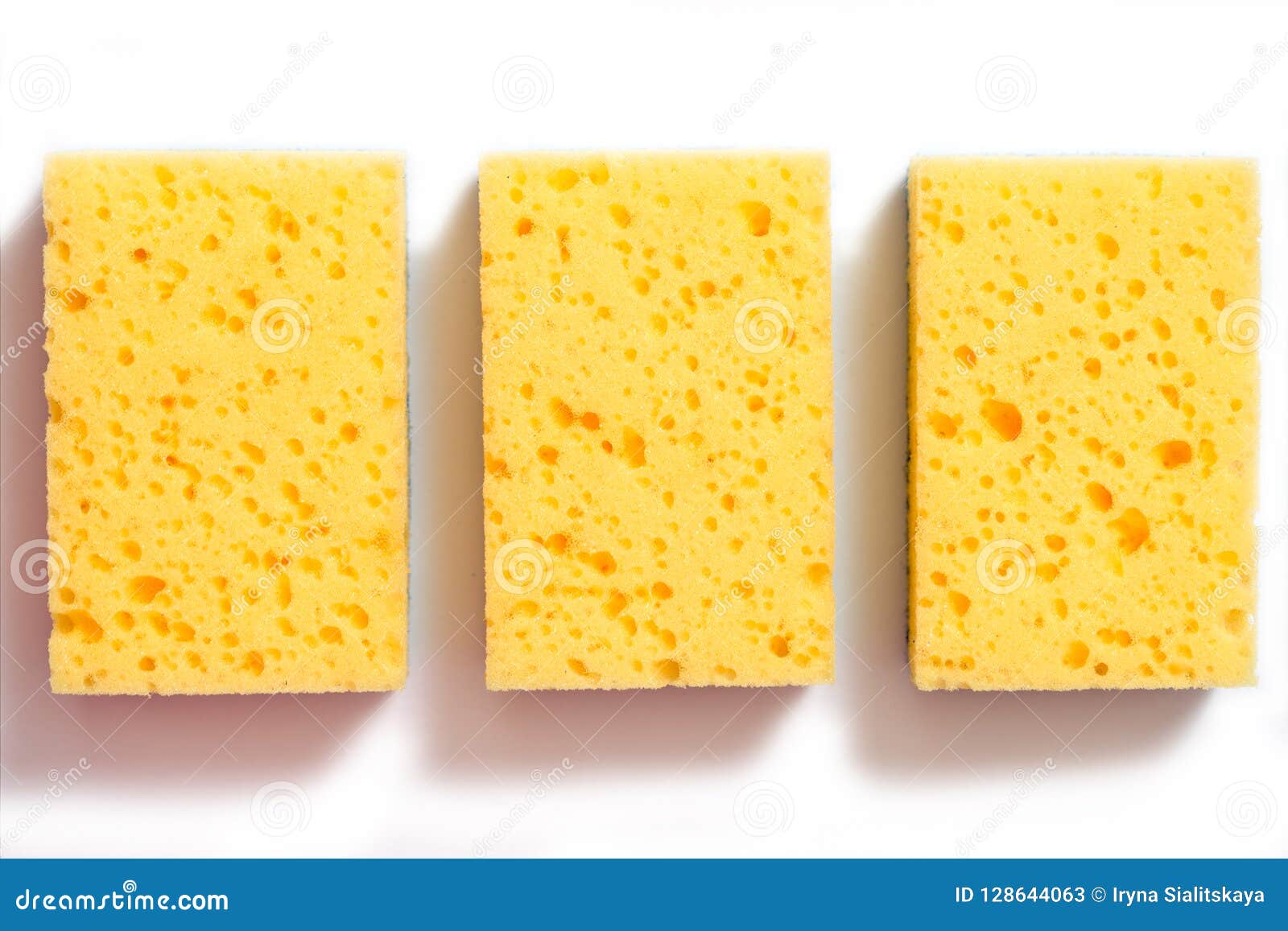 Yellow Kitchen Sponge Isolated on White Background. Stock Image Image of household, clipping