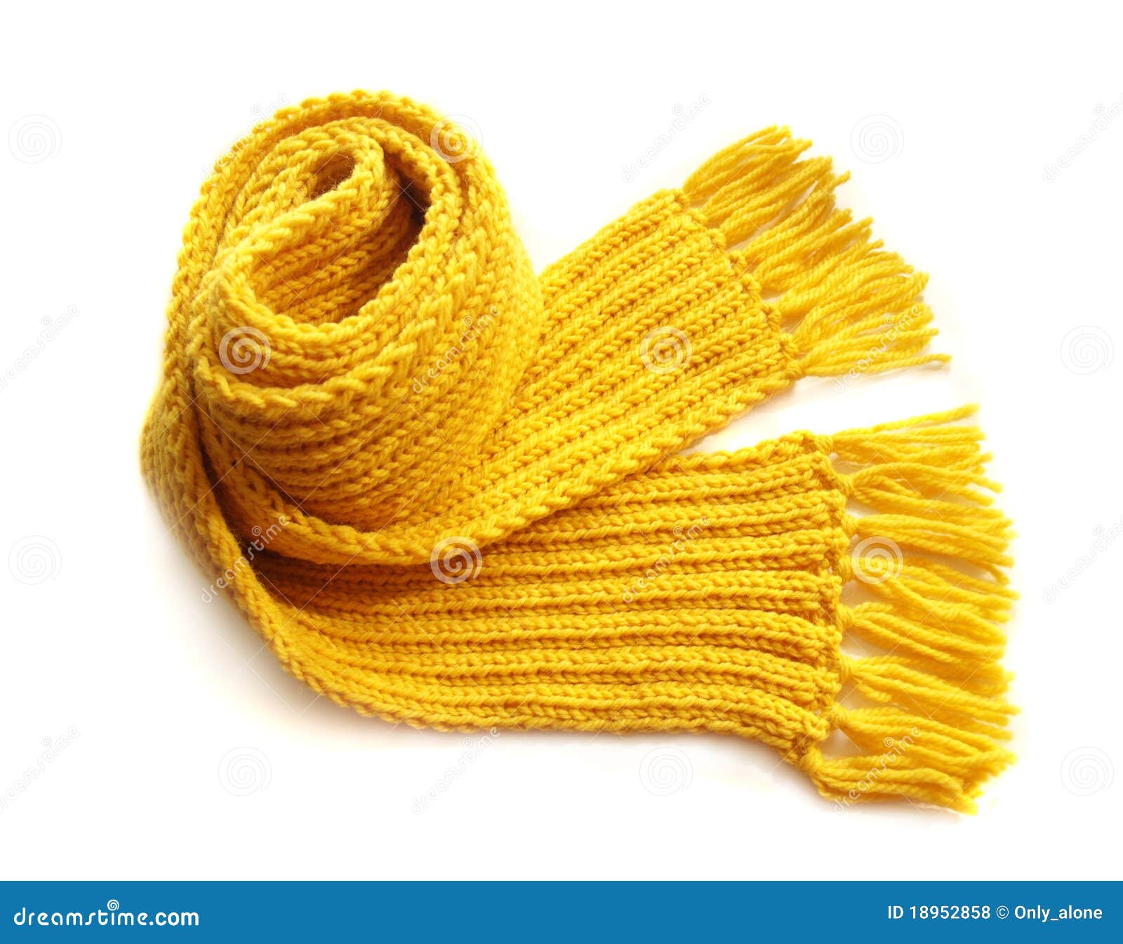 yellow knitted scarf