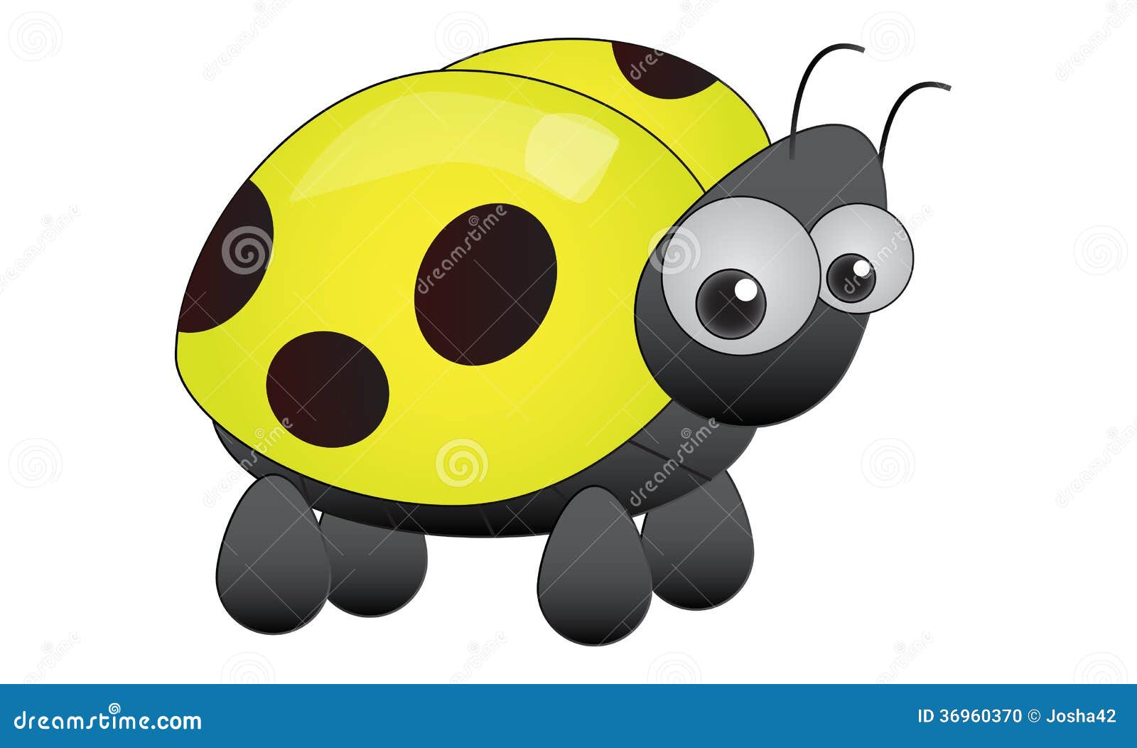 The Red And Yellow Ladybird Cartoon Vector 2769691